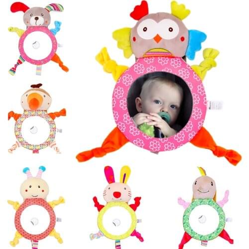Adjustable Baby Rear Facing Mirrors Cute Animal Pattern Car Baby Safety Mirror Auto Back Seat View Mirror for Kids