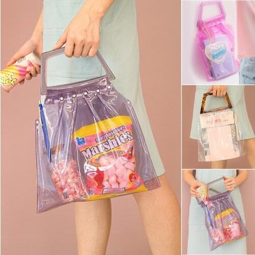 Milkjoy Transparent Summer Handbag PVC Beach Clutch Designer Tote Casual Girls Bag Jelly Messager Bag for Women 2020