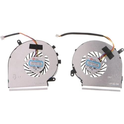 1Pair 4Pins Cooler Cooling Fan for MSI GE62VR GP62MVR GL62M Laptop CPU GPU