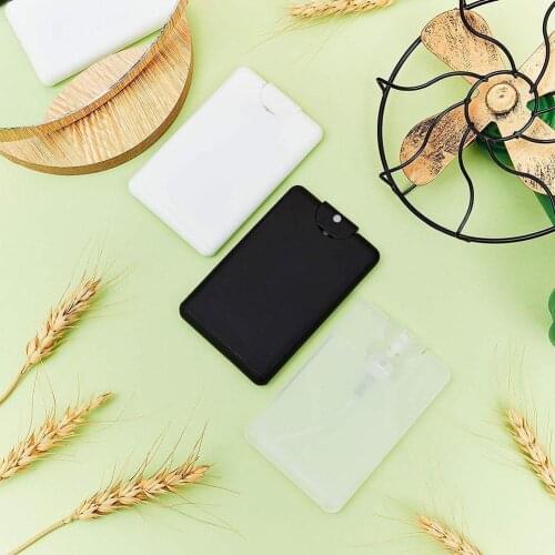 1pc 20ml Card Shape Perfume Spray Refillable Empty Bottle Flat Type Fine Mist Atomizer High Capacity Easy To Carry Perfume Spray