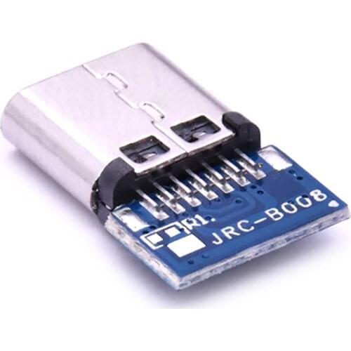 10PCS Micro USB 2.0 Type C Connector 14 Pin Female Socket Receptacle Through Holes PCB 180 Vertical Shield USB
