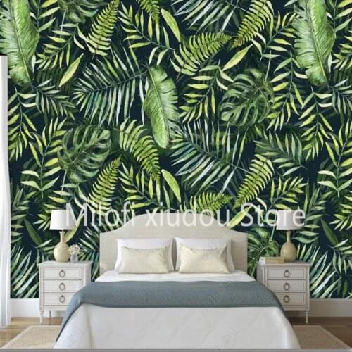Milofi custom 3D wallpaper mural nature landscape background tropical rain forest plant flower mural living room bedroom decorat