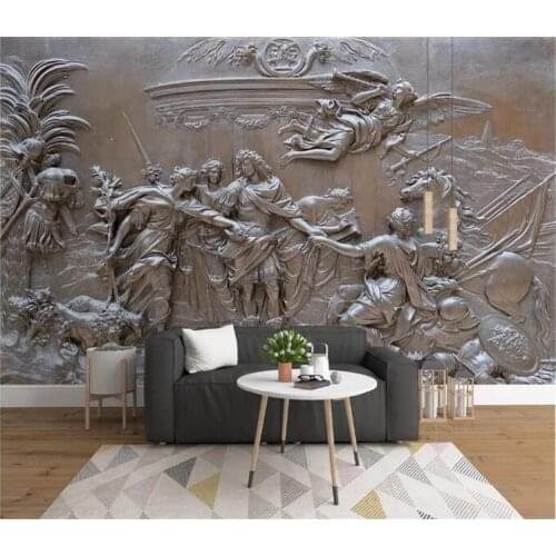 Custom Any Size European 3D Embossed Angel War Photo Mural Wallpaper Living Room TV Background Wall Decoration 3D Wall Cloth