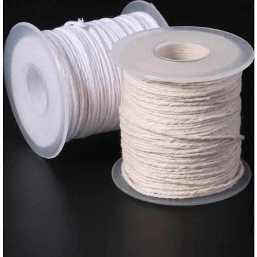 61m Cotton Braid Candle Wick Core Spool Non-smoke DIY Oil Lamps Candles Supplies