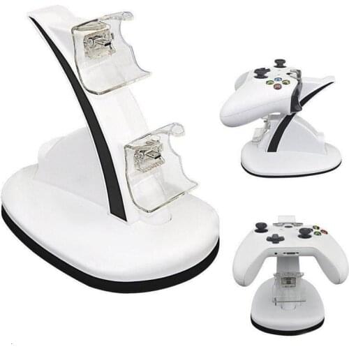 Fast Charging Adapter Double Game Charger Holder Base For XBOX ONE Slim ONE S Micro USB Stand Bracket Safe Charging For Game