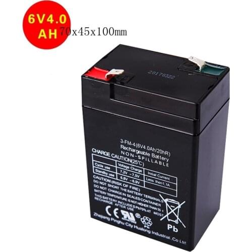Long Life Toy Car Battery 6V 4AH Rechargeable Sealed Lead Acid Battery For Storage Ups Solar Lighting System