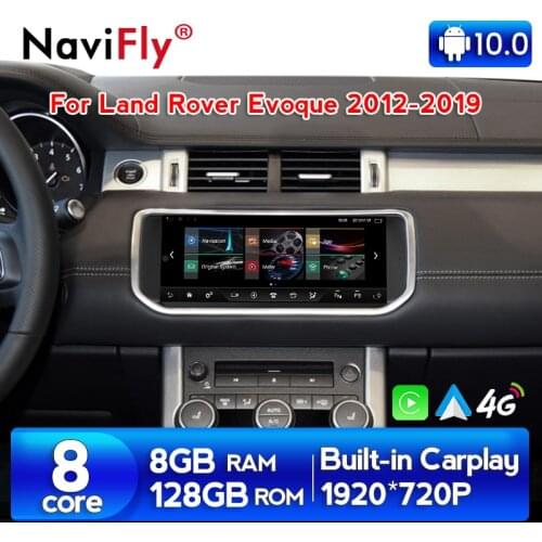 8+128G Carplay Car Radio Stereo Receiver Android 10 For Land Rover Range Evoque LRX L538 2012-2019 GPS Audio BT Head Unit