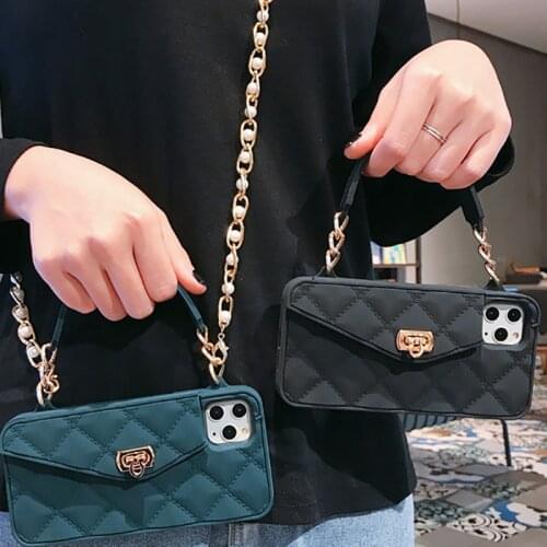 Girls Women Wallet Crossbody Phone Case For iPhone 12 Pro Max Xs max XR 6s 8 7 Plus 11 Card Slot Purse Silicone Cover With Strp