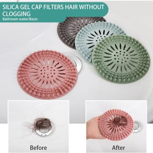 Sink Drain Filter Bathroom Floor Drain Deodorant Toilet Drain Cover Sink Hair Filter-drain Net Catcher Cover Stopper For Kitchen