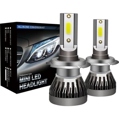 Jeuzn 2 PCS 6000K H7 Mini LED Car Headlight H4 Bulb H1 H11 H8 9005 HB3 9006 HB4 9012 36W 8000LM Turbo Auto Lamps Fog Lights