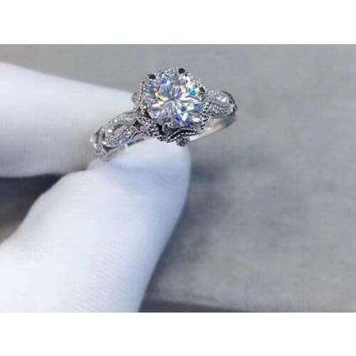 Jewelry D Color Moissanite Ring for Daily Wear Oval Cut D Color Moissanite Silver Ring 925 Silver Ring for Engagement
