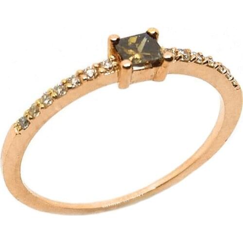 14k Gold Natural Colored Diamond Ring PY1462