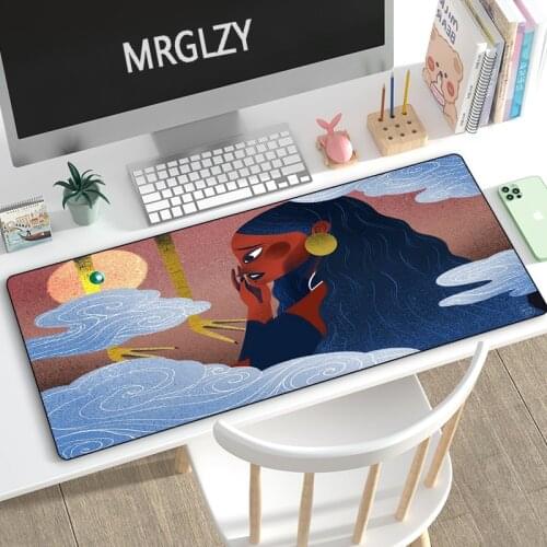 Myth Story Gaming Mouse Pad 90x40cm XXL Large Genshin Impact Desk Mat Laptop Gamer Mouse Mats Mousepads for Mechanical Keyboard