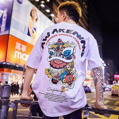 Summer Street Hip Hop T-shirt Chinese Special Short-sleeve Men and Women Style Lovers Short Sleeve Waffle O-neck