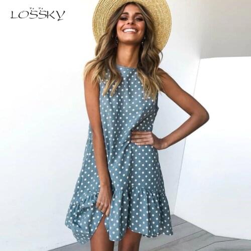 LOSSKY Blue Summer Dresses China
