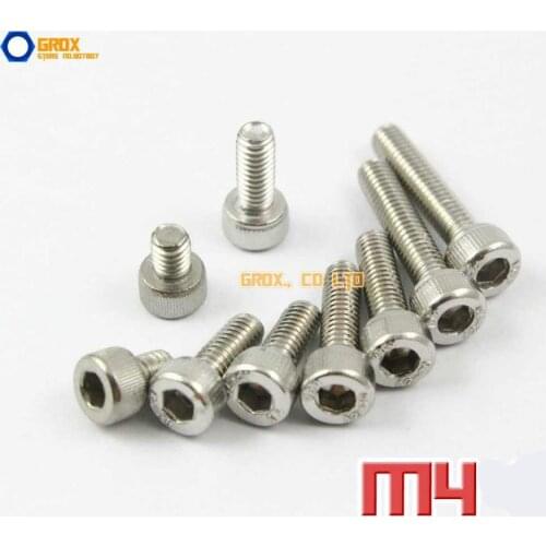 M4 304 Stainless Steel Allen Bolt Socket Cap Screws Hex Head DIN 912