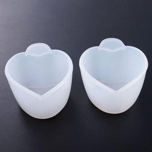Heart Shape Measuring Cup Epoxy Coloring Silicone Moulds Cup For Resin Color Mixing Jewelry Crystal Cake Candy Mold Making Tools