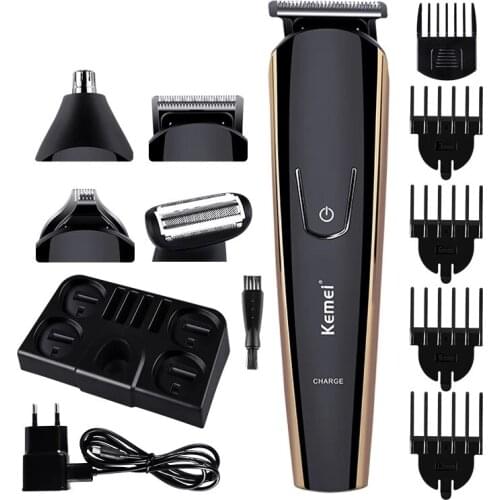 5 in 1 Shaver Set for Cutting Kemel Razor Kamei Nose Rasor Kmei Goatee Cliper Whiskers Trimer Sideburn Edging USB Rechargeable
