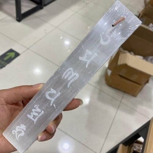 Natural Quartz Crystal Selenite Seven Chakras Put Incense Plate Healing Home Decor Mineral Specimen