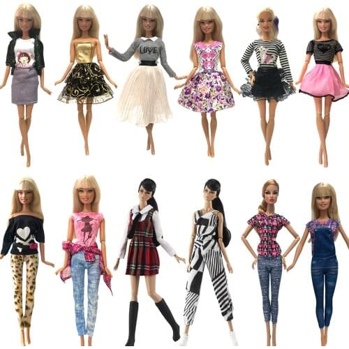 NK 2 Pcs/Set Mix Doll Dress Model Skirt Clothes Fashion Outfit For Barbie Doll Accessories Baby Toys Girls' Gift 2G JJ