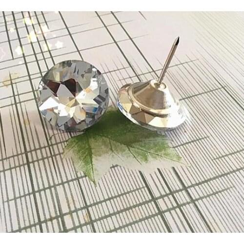 Wholesale crystal pin button Sofa button20mm 100pcs/lot furniture Satellite drill nail crystal buttons , Color Zen sewing button