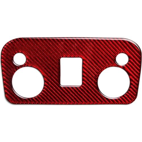 Car Reading Light Control Panel Cover Shell Carbon Fiber For Ford Mustang 2014-2020 Durable Red Auto Decoration Accessories