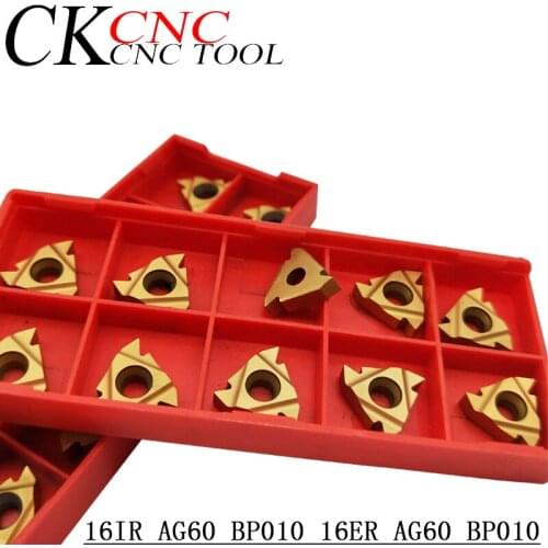 10 pieces 16IR AG60 BP010 16ER AG60 BP010 cnc lathe Turning Tools Carbide Insert Lathe Tool