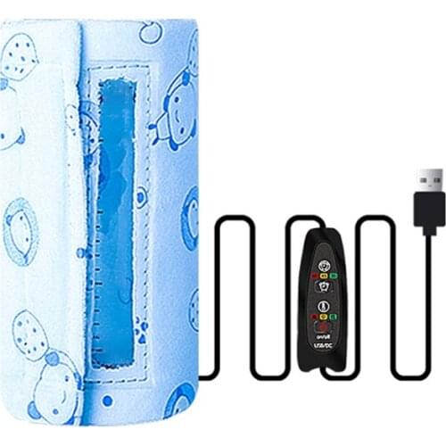 USB Baby Feeding Bottle Heated Cover Bottle Warmer Portable Travel Milk Warmer XXFE