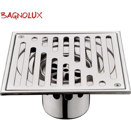 Vidric Bangnolux SUS 304 Stainless Steel Square Shower Grate Waste Tile Insert Square Floor Waste Grates Bathroom Drains Drain S