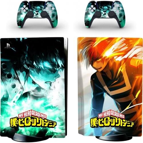My Hero College PS5 Standard Disc Edition Skin Sticker Decal Cover for PlayStation 5 Console & Controller PS5 Skin Sticker Vinyl