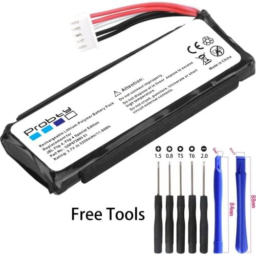 High quality 3200mAh Battery GSP872693 01 for JBL Flip 4, Flip 4 Special Edition+ teardown tool