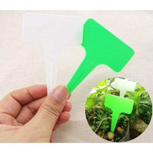 10cm plastic PVC Plant T tags Labels Flower Pots Markers Sign Waterproof Tags herbs flower plant Garden Tools supplies T1
