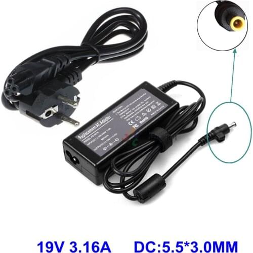 19V 3.16A Laptop Adapter Charger For Samsung RV520 R428 R58 R23 R540 R429 R23 RV411 R440 R430 R528 R478 NP300V5A Power Supply