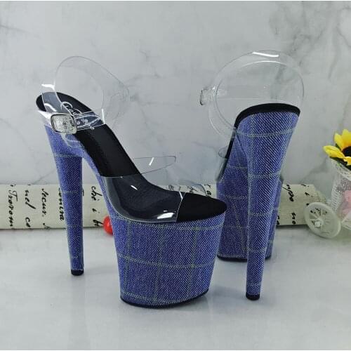 Leecabe 8Inch/20cm Womens Platform Sandals party High Heels Shoes Pole Dancing Shoes