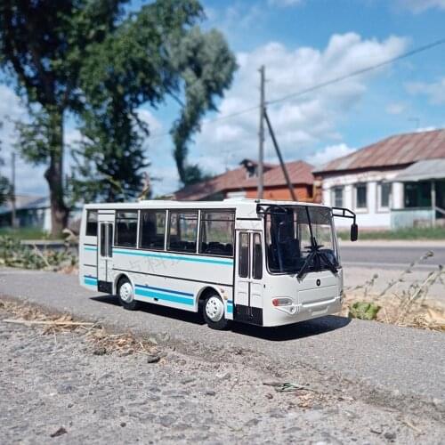 1:43 Alloy Russia PAZ-4230 car Model BUS Model Of Childrens Toy Car Original Authorized Authentic Kids Toys