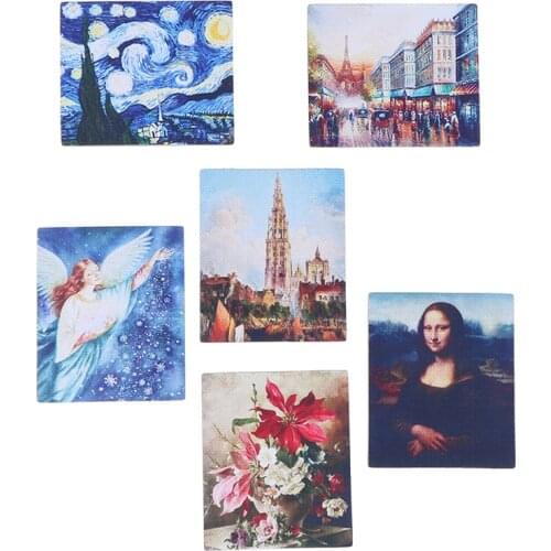 1 Pc DIY Doll House Mini Oil Painting Doll House Miniature 1:12 Miniature Furniture Doll House Resin Picture Frame 6 Styles