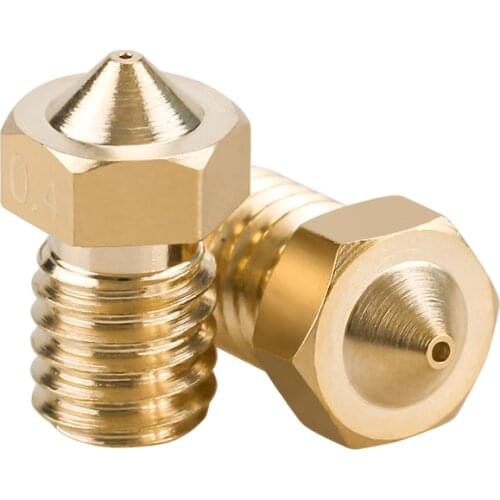 10Pcs E3D V6 Brass Nozzle 0.2/0.25/0.3/0.4/0.5/0.6/0.8/1.0 For 1.75mm 3mm Filament E3D V6 V5 Copper Nozzle Extruder Print Head