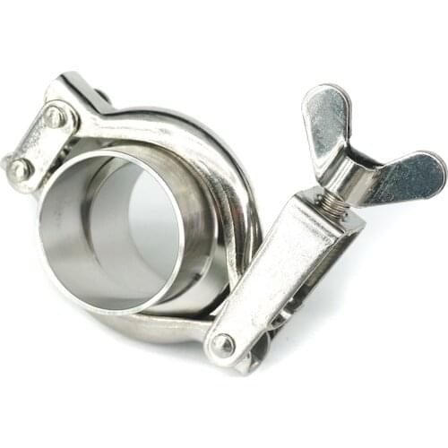 38mm Sanitary Flange Pipe Weld Ferrule +1.5" Tri Clamp + PTFE or Silicone Gasket Stainless Steel SUS SS 304 tri clamp