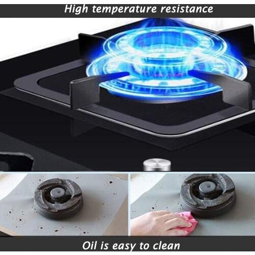 4Pcs Glass Fiber Gas Stove Protectors Reusable Stove Cover Non Stick Mat Pad Dishwasher Fire Injurie Protection Kitchen Tool