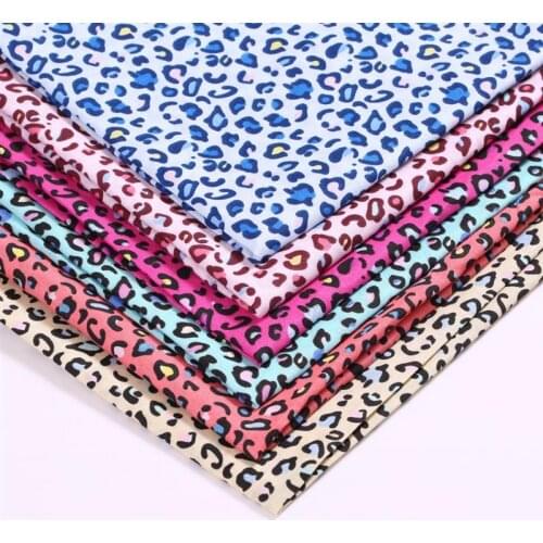 50*150CM Leopard dyed polyester fabric for Headwear shoes hats toys crafts DIY Handmade