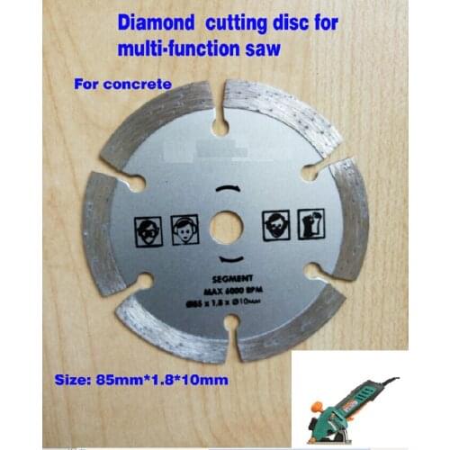 8pcs/lot diamond segment cutting disc for multi function mini saw 85mm hole dia.10mm for concrete cutting circular saw blade