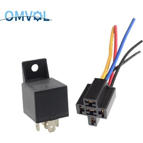 Auto relay+socket,NO40A,NC 30A auto relay DC12V or DC24V SILVER ALLOY CONTACTS AOTOMOTIVE RELAYS