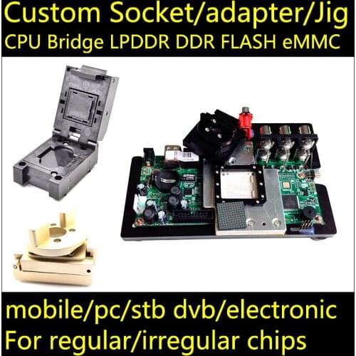 BGA220 Custom socket adapter test jig BGA LGA220 LBGA220 CSP220 QFN220 SOCKET CPU LPDDR North Bridge South