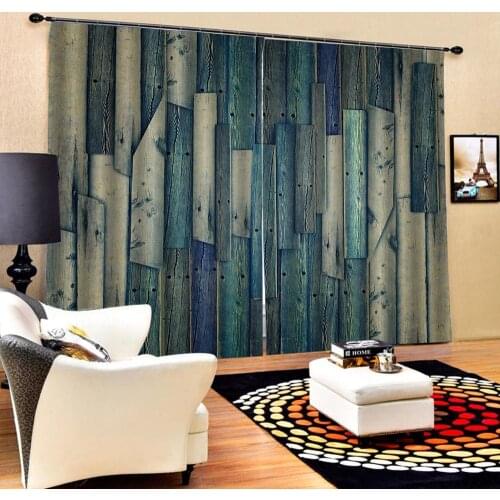 Woods curtains Luxury Blackout 3D Window Curtain For Living Room Decoration curtains