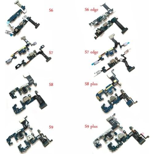For Samsung Galaxy S6 S6edge S7 S7edge S8 S8P S9 S9PHeadphone Jack Microphone USB Port Charging Socket Dock Connector Flex Cable