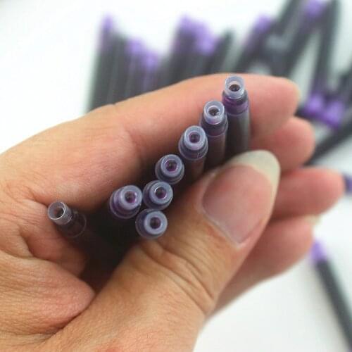 Hot 60 PCS Calligraphy Fountain Pen Smooth Ink purple Students School Office Supplies