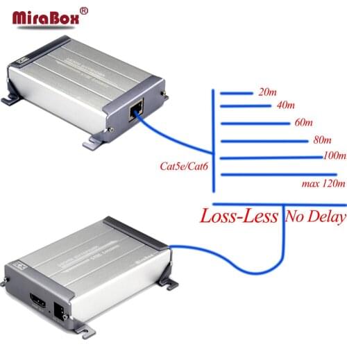 HSV378 HDMI Extender No Latency Time and Video Lossless 100m 1080p HDMI Sender Receiver TX RX Over Single Cat5e/5 Cable rj45