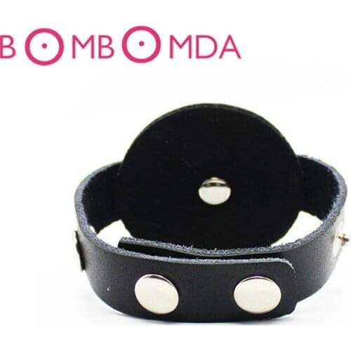 PU Leather Male Cock Rings Time Delay Penis Leather Sleeve Adult Sex Product