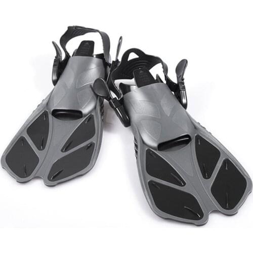 1 Pair Of Flippers Short Adjustable Swim Fins Iving Fins Short Men Women Snorkel Swimming Fins Kids Flippers Equipment Set