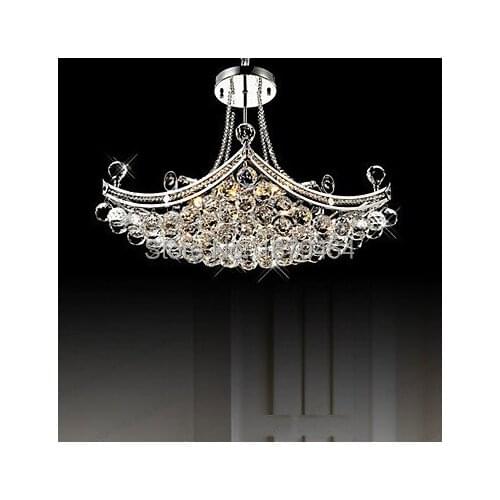 LED Modern Luxury Delicate 6 Light Pendant With Crystal Balls Free shipping
